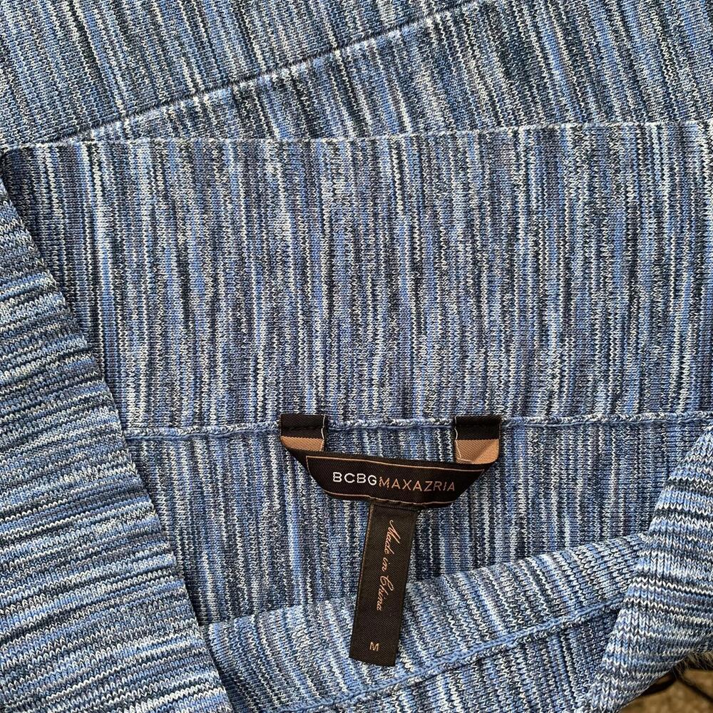 BCBG Max Azria - Blue variegated knit stretch mini skirt, M - Picture 5 of 6